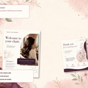 BizCovered Hair Stylist Client Experience Kit editable Canva template