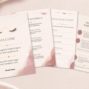 BizCovered Lash Tech Client Care Kit editable Canva template