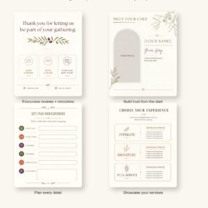 BizCovered Personal Chef Client Experience Kit editable Canva template